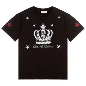 Dolce & Gabbana Boys Star T-shirt Black 10Y
