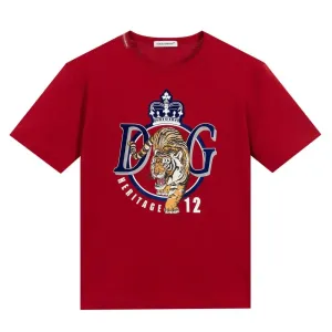 Dolce & Gabbana Boys Tiger T-shirt Red 2Y