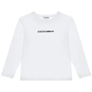 Dolce & Gabbana Unisex Kids Cotton Logo T-shirt White 8Y #679938