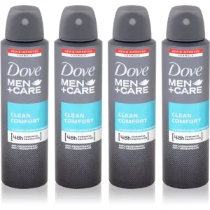 Dove Men+Care Clean Comfort antiperspirant spray 4 x 150 ml (economy pack) for men #305431