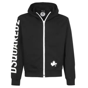 Dsquared2 Men's Leaf Zip Jacket Hoodie Black XL