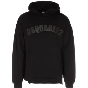 Dsquared2 Mens Relaxed Fit Logo Hoodie Black L