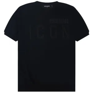 Dsquared2 Men's Short Sleeve Logo Knitwear Black XL #1577050