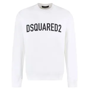 Dsquared2 Mens Logo Print Sweater White L