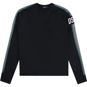 Dsquared2 Men's Side Line Crewneck Sweatshirt Black S