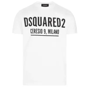 Dsquared2 Mens Ceresio Milano T Shirt White M