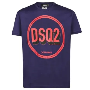 Dsquared2 Men's Circle Logo T-shirt Navy L