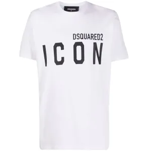 Dsquared2 Men's Classic Icon Print Crew Neck T-shirt White L