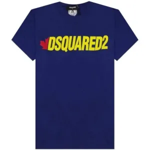 Dsquared2 Men's Cotton T-shirt Blue Xxxl
