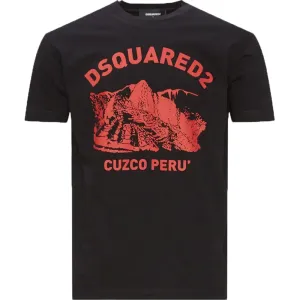 Dsquared2 Mens Cuzco Peru T-shirt Black L