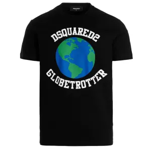 Dsquared2 Mens Globetrotter Cool T-shirt Black L