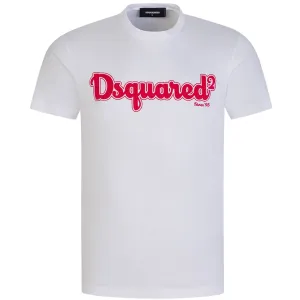 Dsquared2 Mens Gummy Logo T-shirt White XL