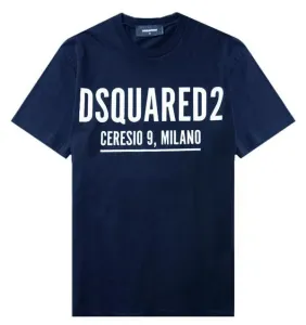Dsquared2 Men's Logo Print Short Sleeve T-shirt Navy S
