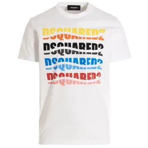 Dsquared2 Mens Logo Print T-shirt White S