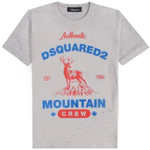 Dsquared2 Men's Mountain Crew Print T-shirt Grey XL