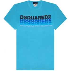 Dsquared2 Men's Repeat Text T-shirt Blue L