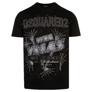 Dsquared2 Mens Viva Vegas T-shirt Black S