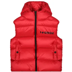 Dsquared2 Boys Puffer Gilet Red 14Y