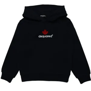 Dsquared2 Boys Logo Print Cotton Sweatshirt Black 10Y #671035