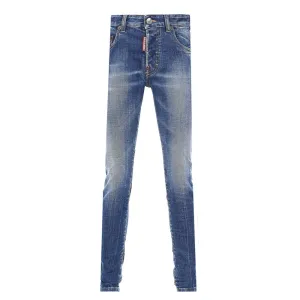 Dsquared2 Boys Faded Skinny Jeans Blue 10Y