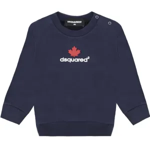 Dsquared2 Baby Boys Logo Print Cotton Sweatshirt Navy 6M