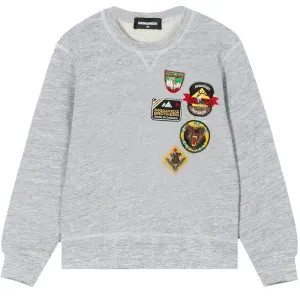 Dsquared2 Boys Badge Sweatshirt Grey 6Y