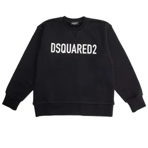 Dsquared2 Boys Logo Print Sweater Black 10Y