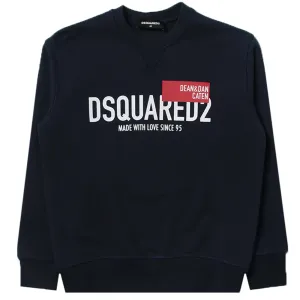 Dsquared2 Boys Logo Sweater Navy 12Y