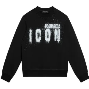 Dsquared2 Boys Spray Icon Sweater Black 16Y