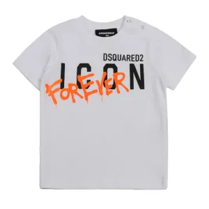 Dsquared2 Baby Boy Icon Forever T-shirt White 12M