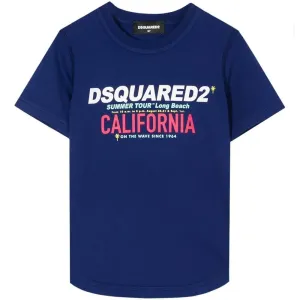 Dsquared2 Boys California Print T-shirt Blue 10Y