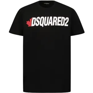 Dsquared2 Boys Cotton T-shirt Black 10Y