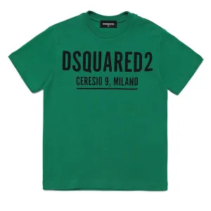 Dsquared2 Boys Cotton T-shirt Green 10Y