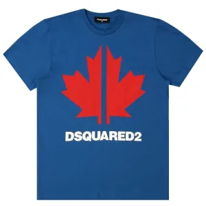 Dsquared2 Boys Leaf Logo T-shirt Blue 12Y