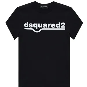 Dsquared2 Boys Logo Crew Neck T-shirt Black 14Y