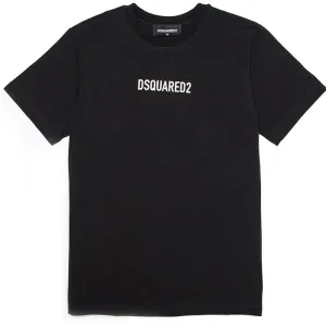 Dsquared2 Boys Logo Print T-shirt Black 10Y