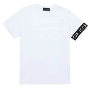 Dsquared2 Boys Logo Print T-shirt White 10Y #1199333