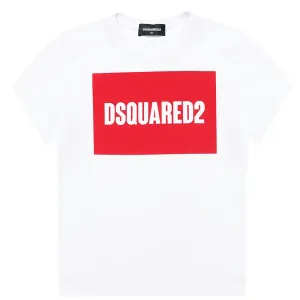 Dsquared2 Boys Logo Print T-shirt White 6Y #671088