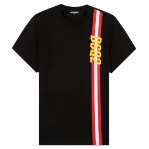 Dsquared2 Boys Logo Stripe T-shirt Black 10Y