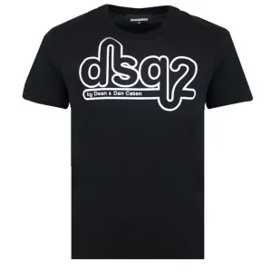 Dsquared2 Boys Logo T-shirt Black 10Y #681037