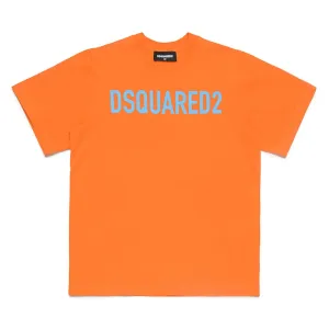 Dsquared2 Boys Slouch Fit T-shirt Orange 4Y