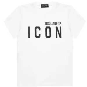 Dsquared2 - Boys White Logo-print Cotton T-shirt 4Y