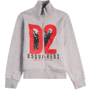 Dsquared2 Boys Zipped Turtle Neck Grey 6Y