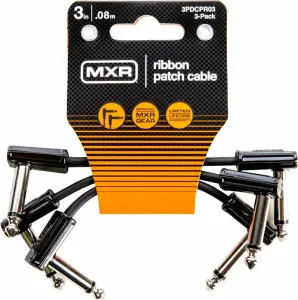 Dunlop MXR 3PDCPR03 Ribbon Patch Cable 3 Pack Black 8 cm Angled - Angled