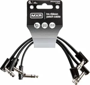 Dunlop MXR DCISTR06R Ribbon TRS Cable 3 Pack Black 15 cm Angled - Angled