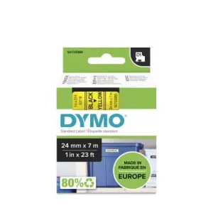 Dymo Black on Yellow Label Printer Tape, 24 mm Width, 7 m Length