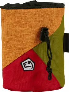E9 Zucca Chalk Bag Red/Orange Bag and Magnesium for Climbing