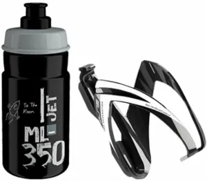 Elite Cycling CEO  Bottle Cage + Jet Bottle Kit Black Glossy/Black Grey 350 ml Bicycle bottle