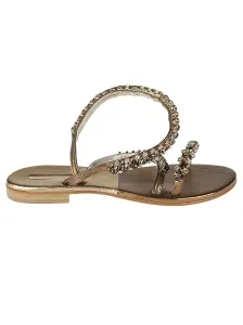 EMANUELA CARUSO - Jewel Leather Sandals