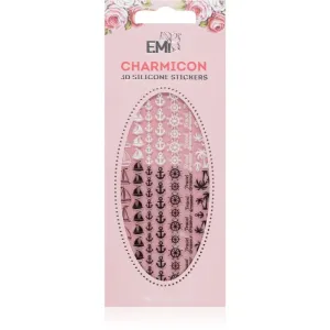 emi Charmicon Cruise Black/White nail stickers 3D #50 1 pc